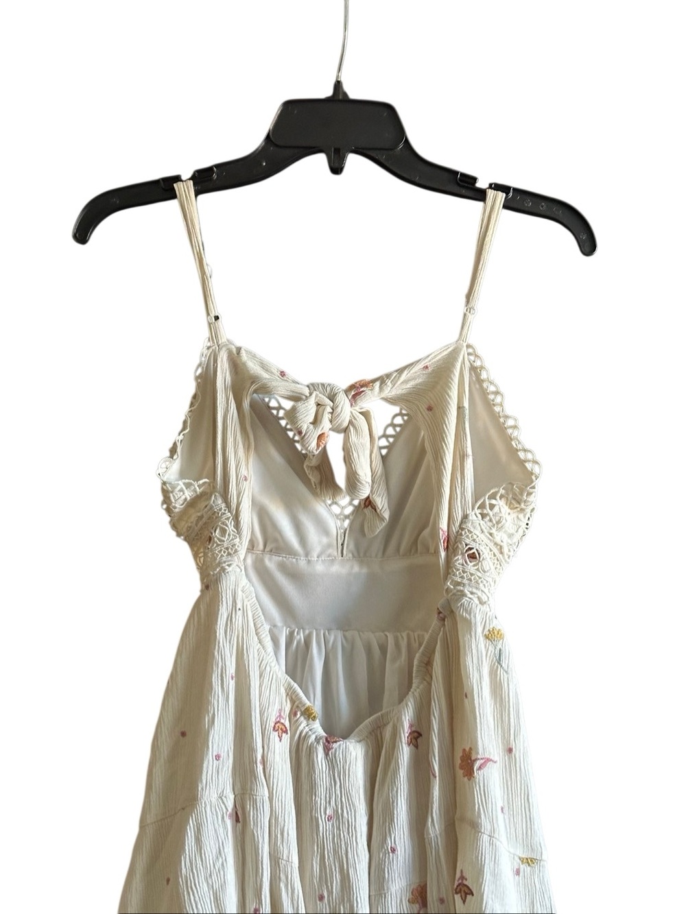 Boot Barn A.Tap Crocheted Top Embroidered Floral Mini Dress. Size Large. - Picture 10 of 16
